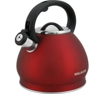 Чайник Willmark WTK-4221SS (3,5л, со свистком, с крышкой, нейлоновая ручка,техн, Easy spout open) (Красный) 2001486