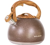 Чайник Willmark WTK-4022SS (3л, со свистком, с крышкой, нейлоновая ручка, техн. Easy spout open) (Коричневый) 2001457