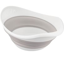 Миска-дуршлаг Phibo 2в1 СКЛАДНАЯ ZOOM 3,9Л (Светло-бежевый) 435204934