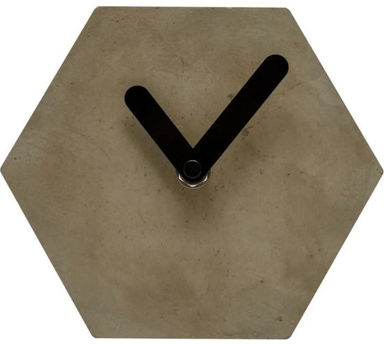 Настольные часы Vilart шестигранные, размер 15x13x5 см, бетон 18-305