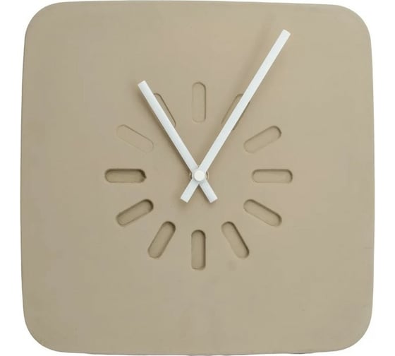 Настенные часы Vilart квадратные, размер 25x25x5.8 см, бетон 18-310