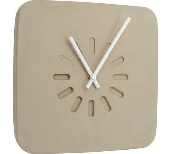 Настенные часы Vilart квадратные, размер 25x25x5.8 см, бетон 18-310
