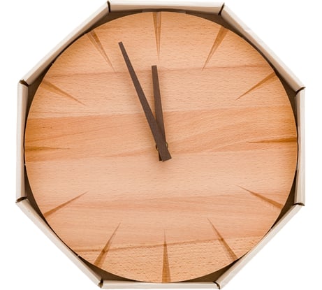 Настенные часы Apeyron круглые, корпус коричневый, дерево питание1 батарейка АА, не входит/ WD200919