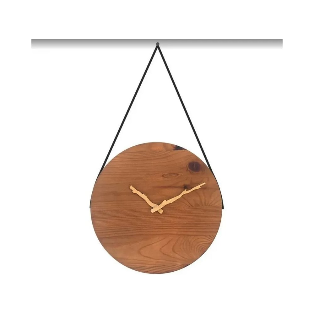Настенные часы  круглые, корпус коричневый, дерево WD200918 .