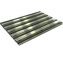 Грязезащитная придверная решетка ООО ПК ЦентрВход Эксперт щетка-широкий скребок, зеленый, 590х390мм 731EX163