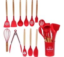 Набор кухонных принадлежностей Селфи Felicità 12шт, красный 312-1045