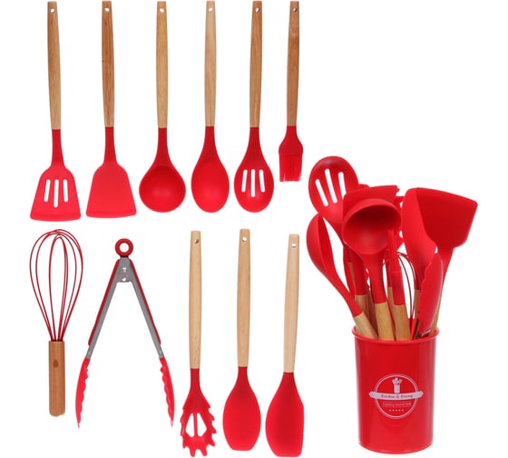 Набор кухонных принадлежностей Селфи Felicità 12шт, красный 312-1045 1