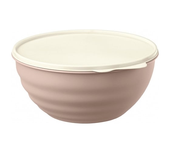 Миска Phibo WAVE с крышкой 1.55 л, бежевый флэк 433228135 1
