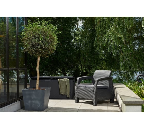 Сундук Keter Rattan Storage Capri 305L серый 230416