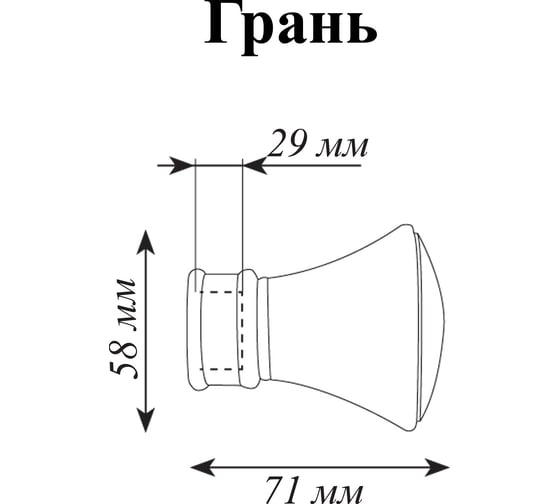 Наконечник Peora Грань золото антик 28 мм 2 шт AB 63930