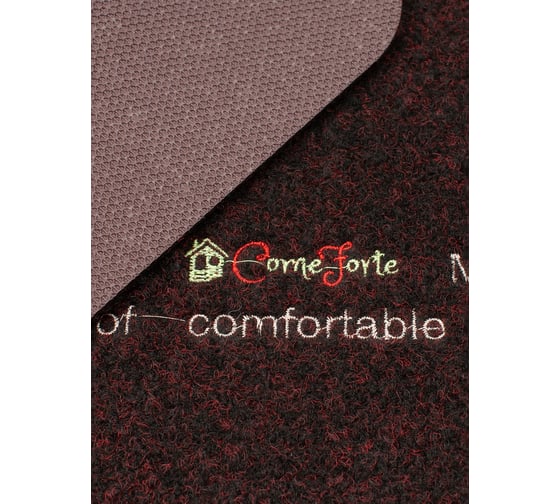 Коврик ComeForte Flower на кухню велюр набор 40х60 см, 40х120 см черный КМ-004