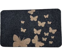 Коврик влаговпитывающий ComeForte «ВЕЛЮР» БАБОЧКИ 60x90см Серый TCLR/W-1808