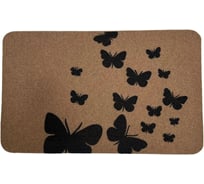 Коврик влаговпитывающий ComeForte «ВЕЛЮР» БАБОЧКИ 60x90см Бежевый TCLR/W-1809