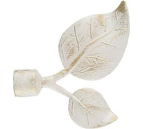Наконечник Peora Берёзовый лист белое золото 16 мм 2 шт 62735