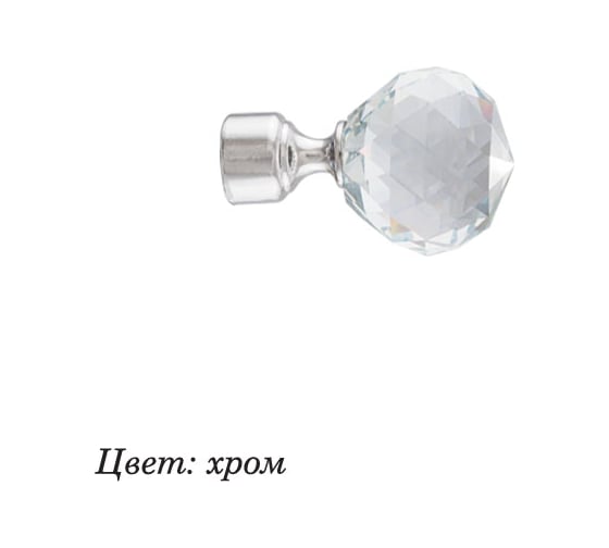 Наконечник Peora Орион хром глянец 16 мм 2 шт 56933