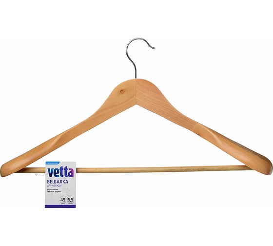 Деревянная вешалка VETTA 45x5,5 см, светлое дерево, WCH-283 455-007