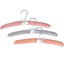 Набор вешалок VETTA 3 шт, 38 см, дерево, тканное покрытие 455-046