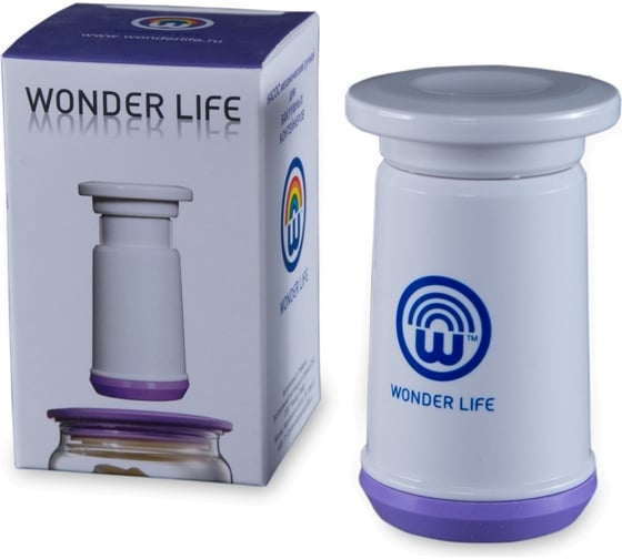 Мини-насос для пищевых вакуумных контейнеров WONDER LIFE WL-PMP-Purp