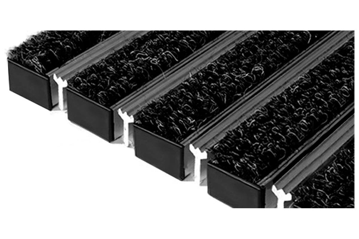 Грязезащитная придверная решетка Анмакс текстиль и скребок 39x59 cм ...