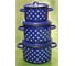 Эмалированный набор СТАЛЬЭМАЛЬ Горох белый 3 предмета, цилиндрический, 1.5 л, 3.0 л, 4.5 л ЭМЧ ТБ8740 1