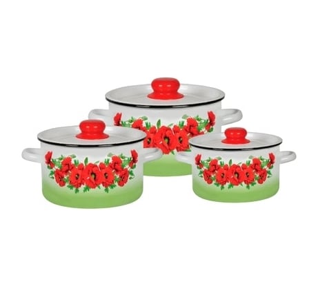 Эмалированный набор СТАЛЬЭМАЛЬ 1с144.1 Восточный мак ТБ3230