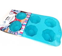 Силиконовая форма для выпечки Зефирное настроение Мятный кекс бирюзовая ТП302