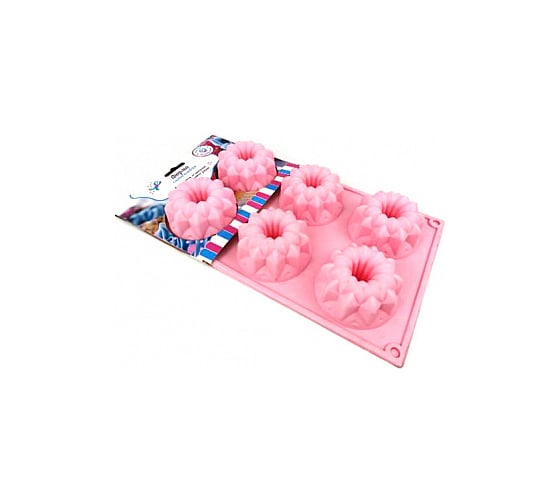 Силиконовая форма для выпечки Зефирное настроение Волован розовая ТП301 1