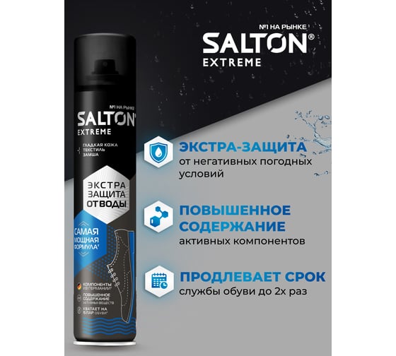 Водоотталкиващая пропитка защита от воды, SALTON Extreme 190 мл (ЭКСТРА) (6) NDs Апро 50250
