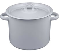 Эмалированная кастрюля Сибирские товары цилиндрическая, 5.5 л, светлая ПД8268