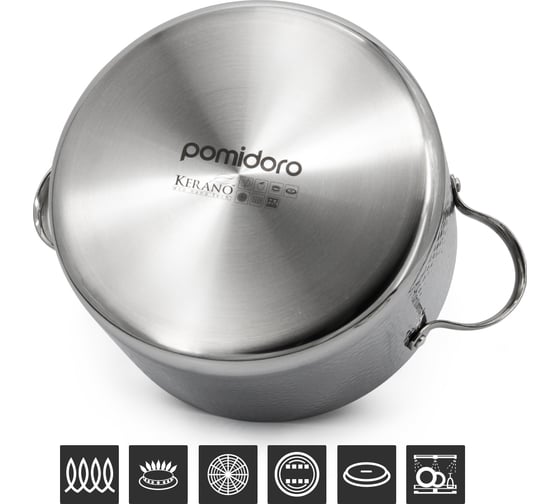 Кастрюля Pomi d'Oro с крышкой 24 см, 6,3 л P595722 Salita