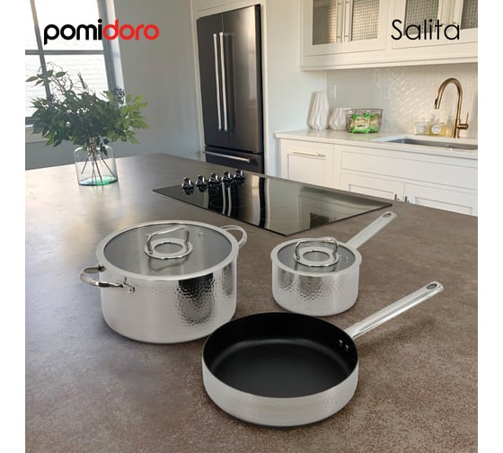 Кастрюля Pomi d'Oro с крышкой 24 см, 6,3 л P595722 Salita