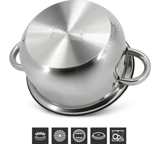 Кастрюля Pomi d'Oro с крышкой 20 см, 3 л P595725 Laura