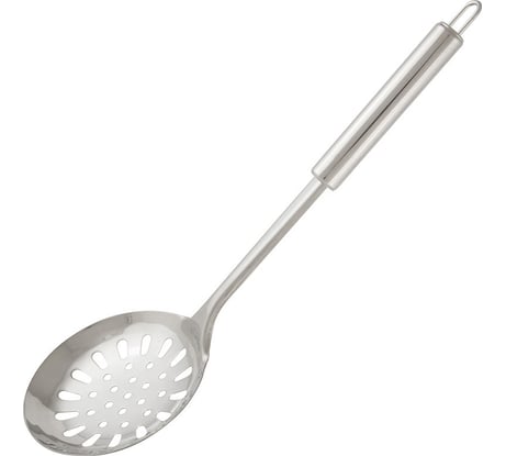 Шумовка Mallony NIMBUS из нержавеющей стали, 33,5x11,2 см, овальная ручка с подвесом 007414