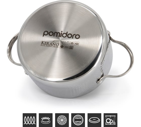 Кастрюля Pomi d'Oro с крышкой 18 см, 2,4 л P595720 Salita