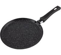 Блинная сковорода Mallony алюминиевая PP-22 штамповка с антипригарным мраморным покрытием спираль ручка бакелит диаметр 22 см 001909