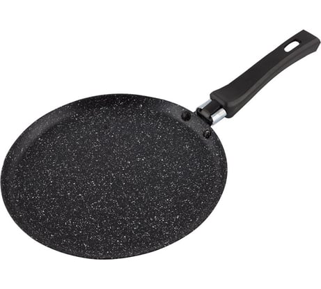 Блинная сковорода Mallony алюминиевая PP-22 штамповка с антипригарным мраморным покрытием спираль ручка бакелит диаметр 22 см 001909