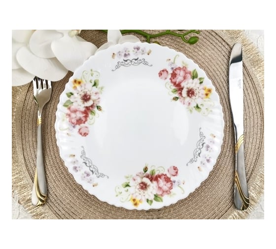 Обеденная тарелка BONAFFINI ПИОН ТМ 21 см BON069-5 СП249 1