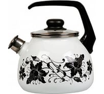 Чайник Vitrosse Tango эмалированный, со свистком 3.0 л белоснежный ХП1164