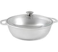 Кастрюля-жаровня Kukmara 4 л со стеклянной крышкой некрашеная ХП9791