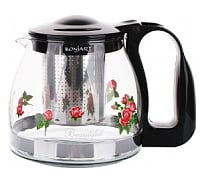 Заварочный чайник BONJART 700 мл, жаропрочное стекло, деколь, металлический фильтр ТП9894
