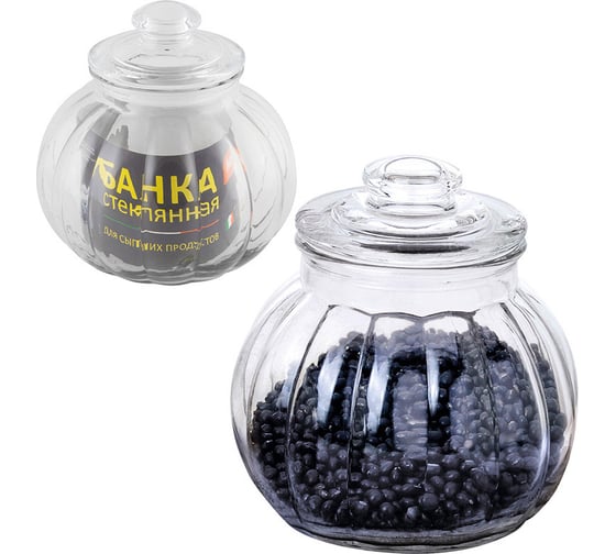 Стеклянная банка для сыпучих продуктов Mallony BOLLA с крышкой объем: 2.25 л 003609