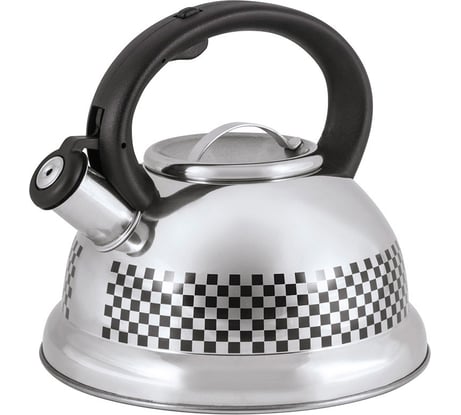 Чайник Mallony MAL-0417С из нержавеющей стали с рисунком меняющий цвет 30 литра со свистком капсульное дно 002104