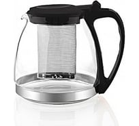 Заварочный чайник BONJART 750 мл, черный пластиковый корпус, стекло, металлический фильтр ТП1780