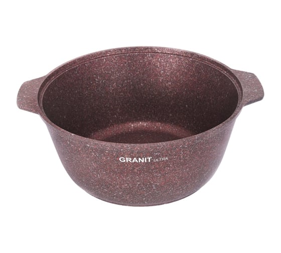 Кастрюля-жаровня Kukmara линия Granit ultra red 4 л со стеклянной крышкой антипригарное покрытие ТП9316
