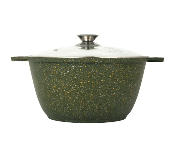 Кастрюля Kukmara линия Trendy style malachite 3 л со стеклянной крышкой антипригарное покрытие ТП9328