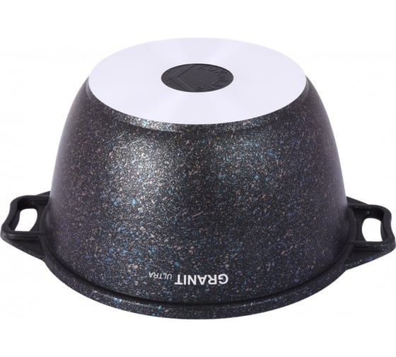 Кастрюля Kukmara линия Granit ultra blue 3 л со стеклянной крышкой антипригарное покрытие ПД9559
