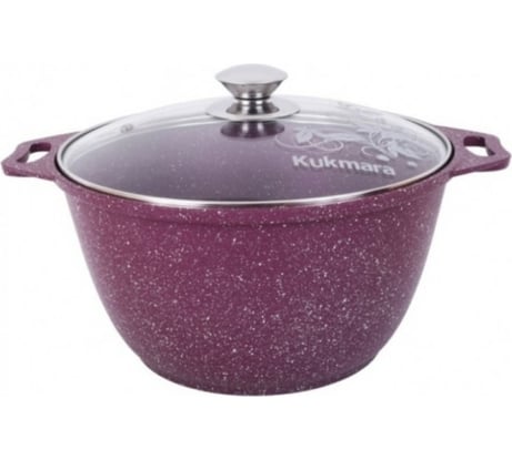 Кастрюля Kukmara линия Trendy style mystery 4 л со стеклянной крышкой антипригарное покрытие ТП197