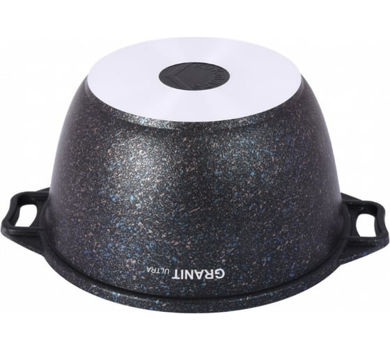 Кастрюля Kukmara линия Granit ultra blue 4 л со стеклянной крышкой антипригарное покрытие ПД9561