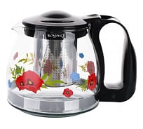 Заварочный чайник BONJART 700 мл, жаропрочное стекло, деколь, металлический фильтр ТП9897