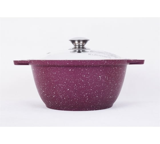 Кастрюля Kukmara Trendy style 2 л со стеклянной крышкой антипригарное покрытие ПС6728